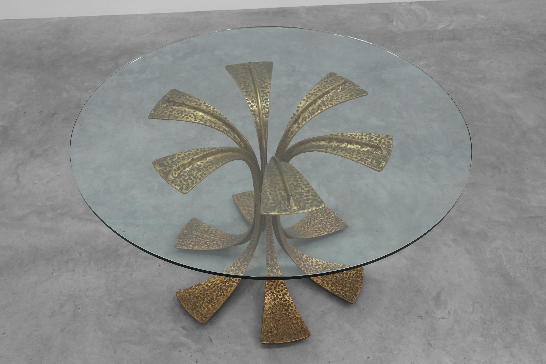 Hammered Bronze Table by Luciano Frigerio for Frigerio di Desio, Italy ca. 1970thumbnail